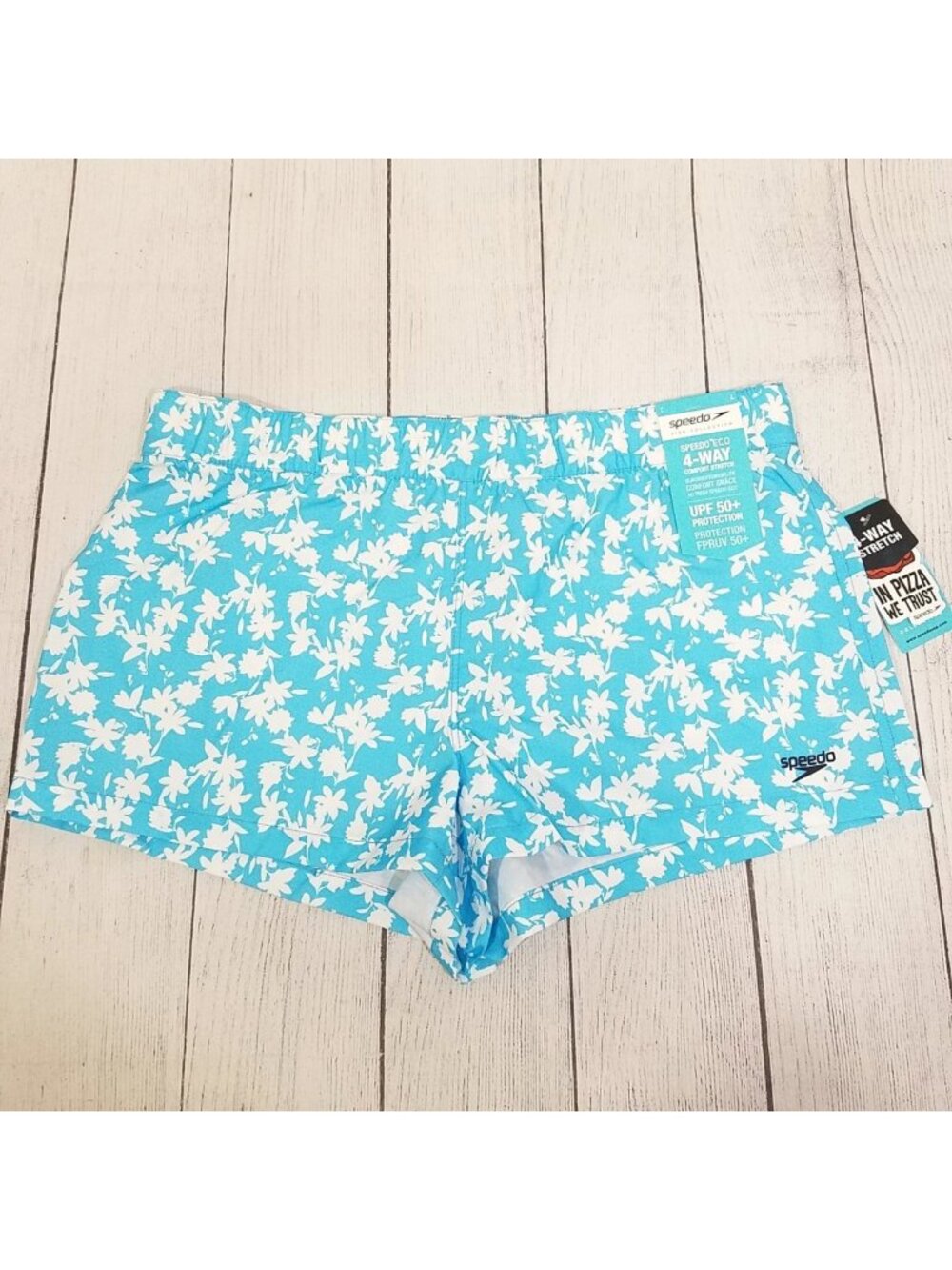 Speedo Vibe Volley Swim Shorts Womens Size Large 4 Way Stretch UPF 50+